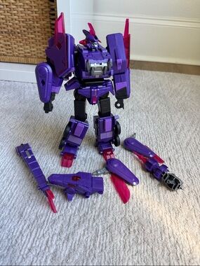 Purple Kids Transforming Robot Toy with Pink Accents Quantum Hero’s